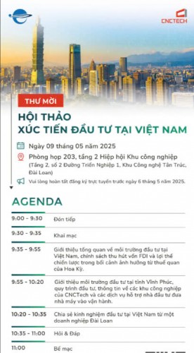 Khám Phá Tiềm Năng Đầu Tư Công Nghiệp tại Việt Nam: CNCTech Industrial Tổ Chức Hội Thảo Xúc Tiến Đầu Tư tại Việt Nam