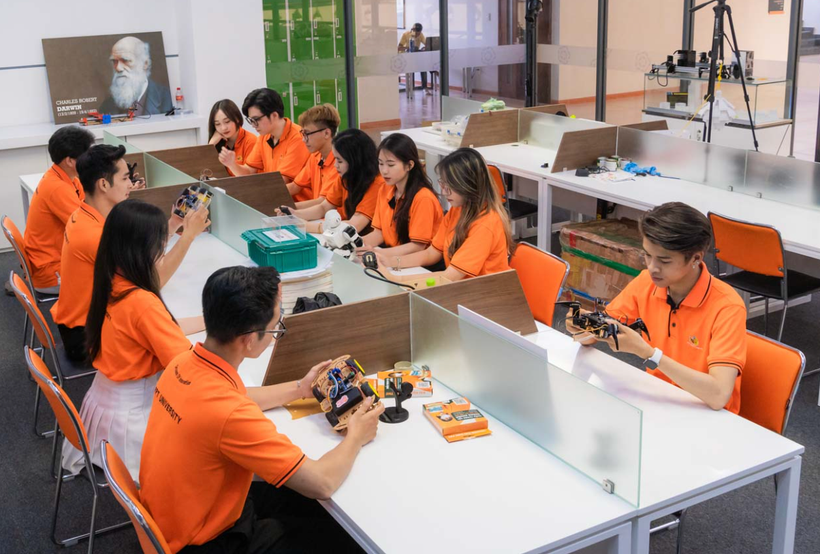 Sinh viên Trường Đại học FPT trong giờ học. (Ảnh: VNA)